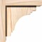 Ekena Millwork Pescadero Smooth Corbel w/Backplate, Douglas Fir, 5 1/2"W x 8"D x 8"H COR06X08X08PEC01SDF - alternate 3